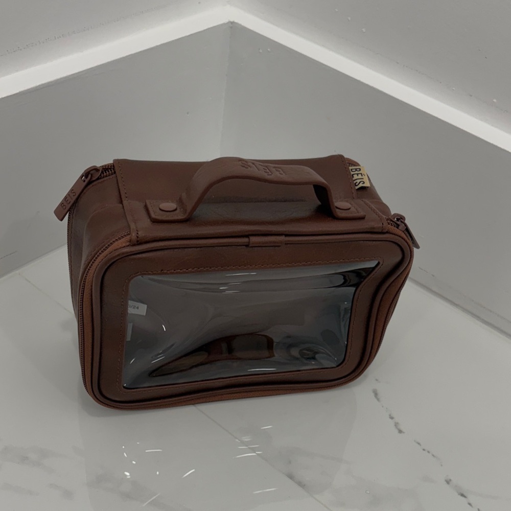 BEIS Travel Makeup Bag Brown - Picture 4 of 7
